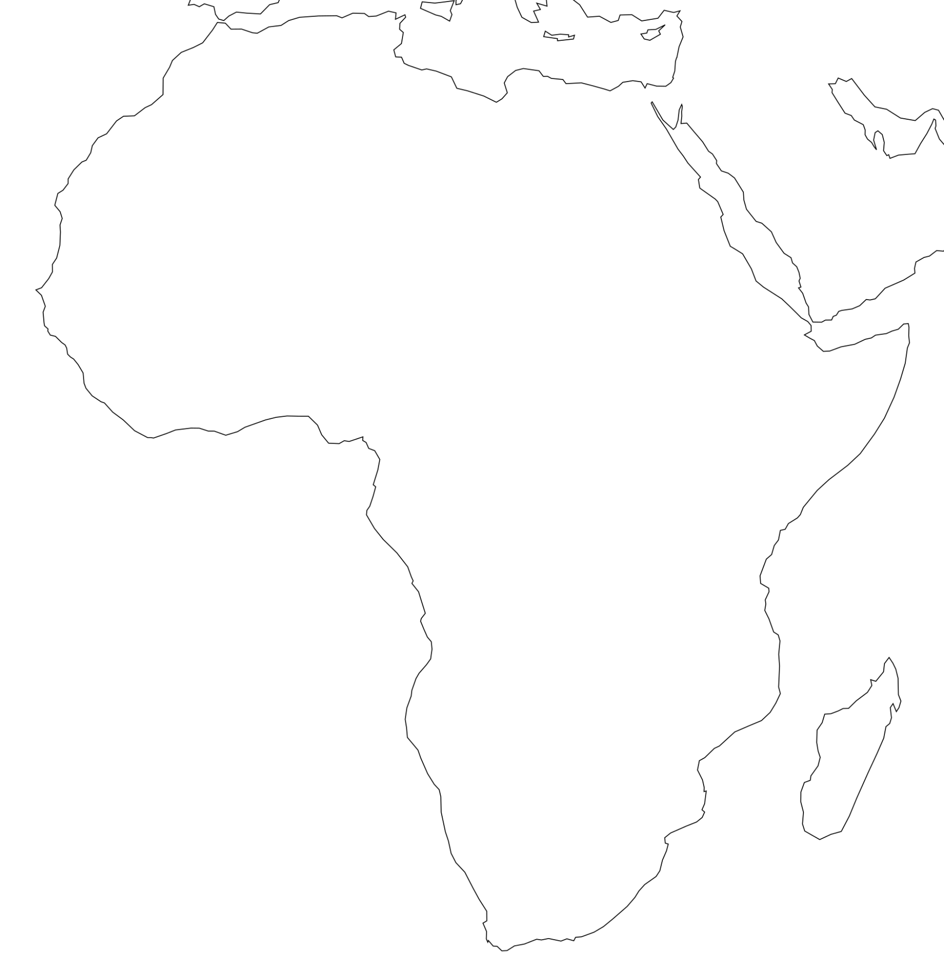Blank Map of Africa