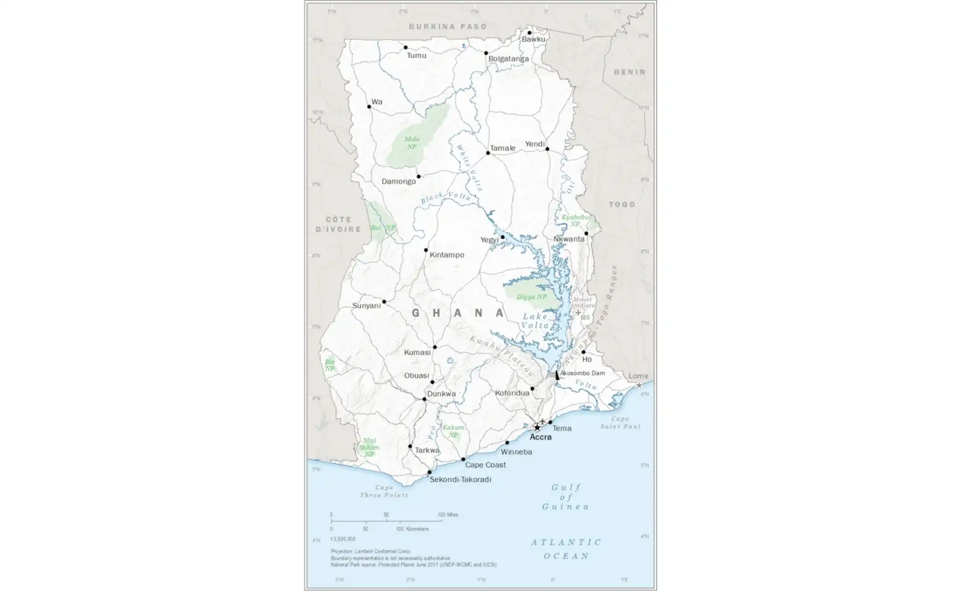 Map of Ghana