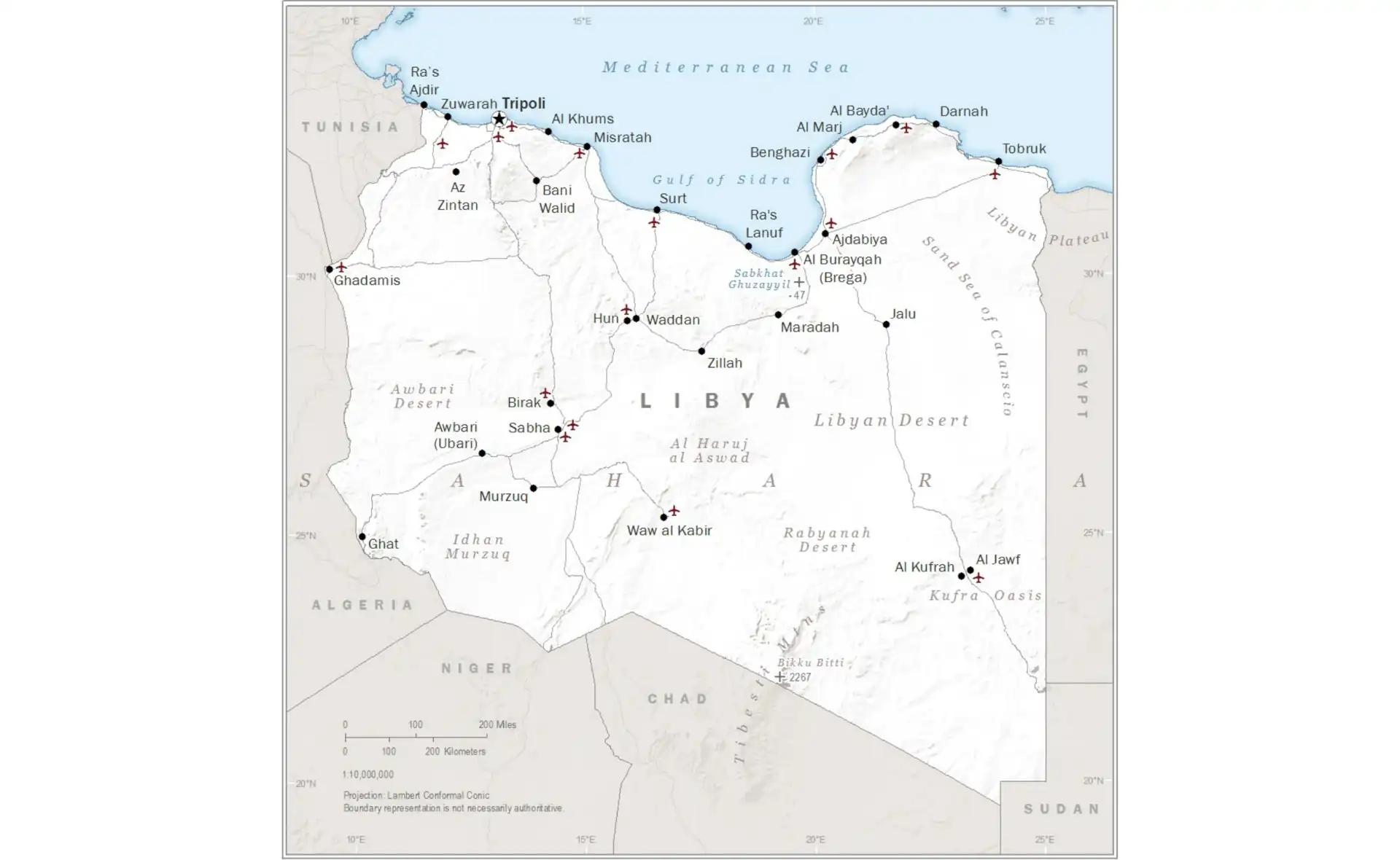 Map of Libya