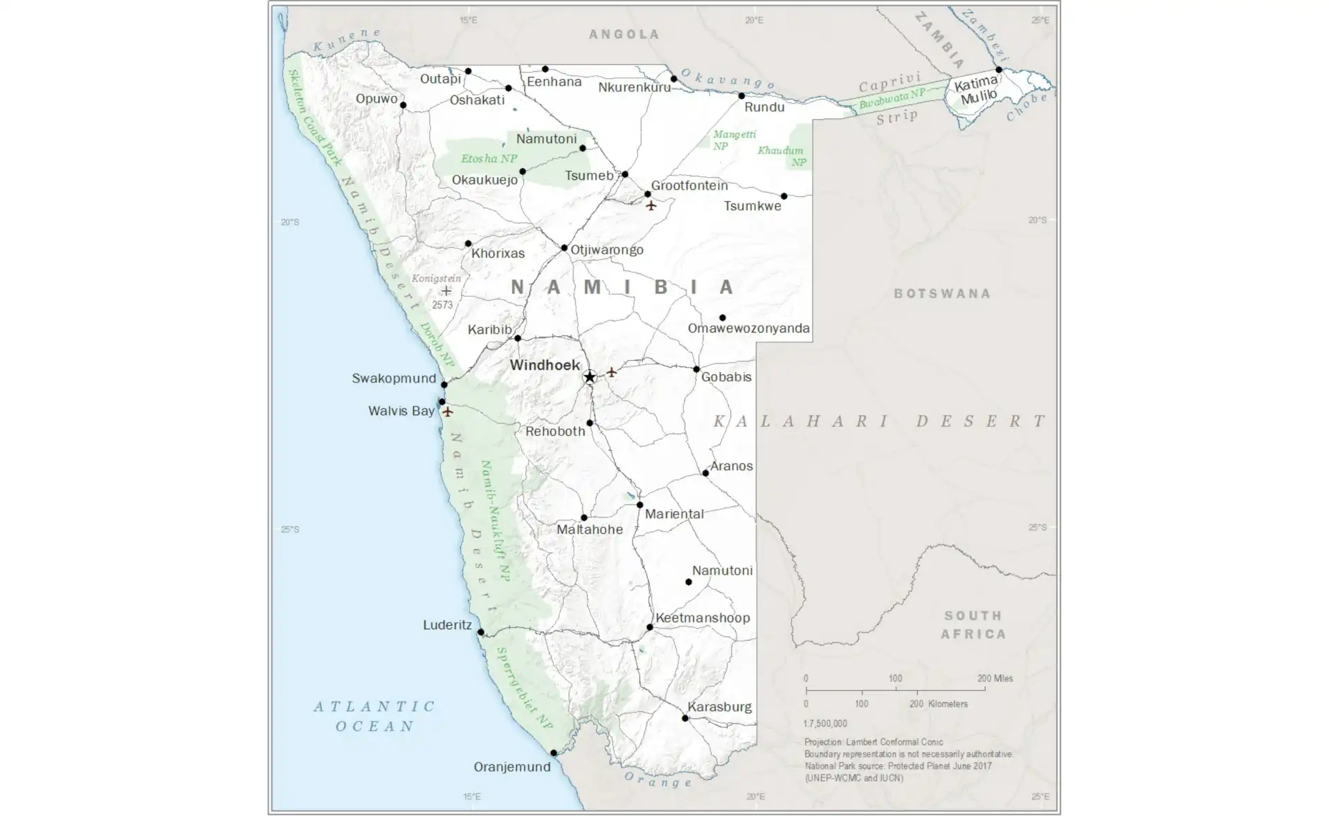 Map of Namibia