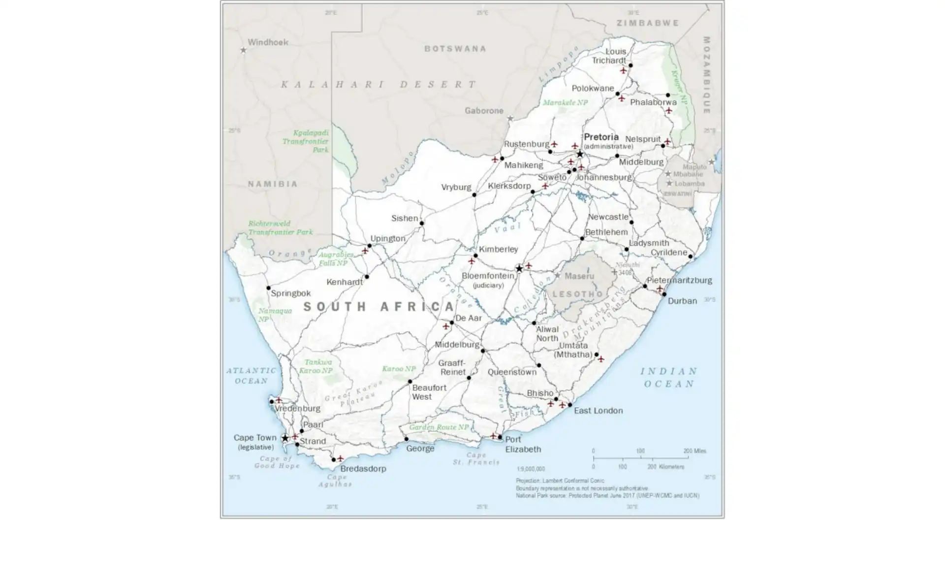 Map of South Africa